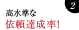 高水準な依頼達成率！